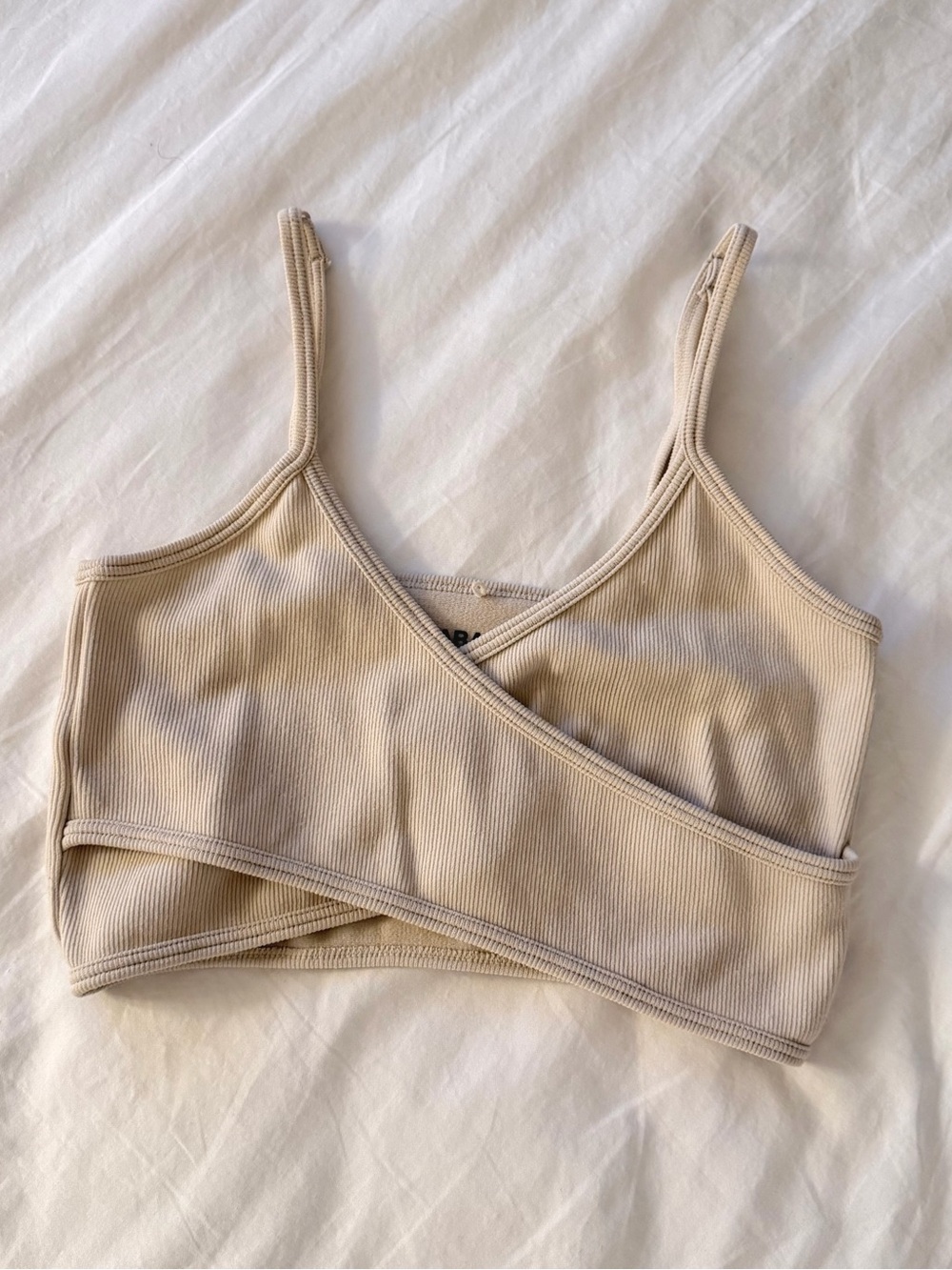 Garage Ribbed Wrap Crop Camisole